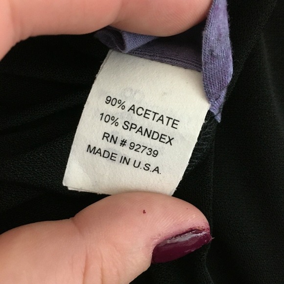 JGs Mad Lab Pants Womens Sz L Dark Purple Art To Wear Fleur De Lis Wide Leg - Picture 7 of 10